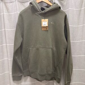 Quiksilver Men's Olive Pullover Hoodie with Kangaroo Pocket